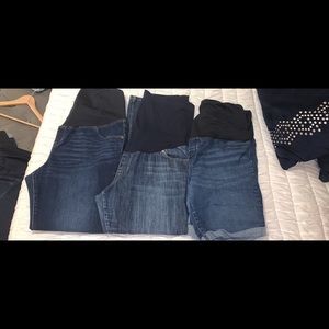 Plus maternity jeans and shorts